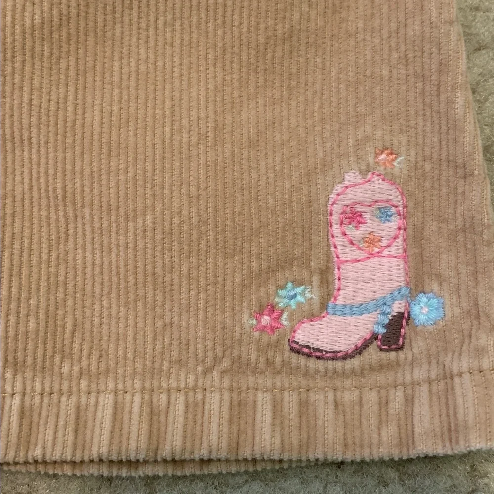 Gymboree Western Cowgirl Park City Boot Tan Corduroy Ruffle Pants 12-18 Months